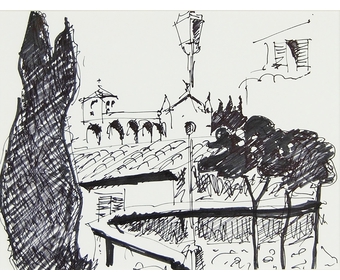 56-Arta-Daecher-Laterne-und-Kirche