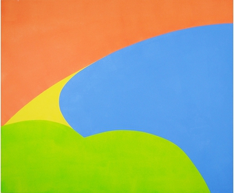 3-Orange-Gelb-Blau-Gruen-I