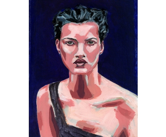 Portraitstudie-Kate-Moss-Acryl-auf-Malpappe-Winnemark-2019-30-x-24-cm
