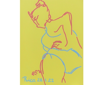 Rica 28.1.22, Acryl auf Leinwand, Schilksee, 2022, 80 cm x 60 cm 