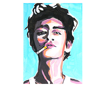 John, Acryl auf Leinwand, 2023, 24 x 18 cm