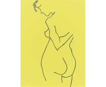 38 Nadine seitlich stehend, Acryl auf Leinwand, Schilksee, 2023, 80 cm x 60 cm